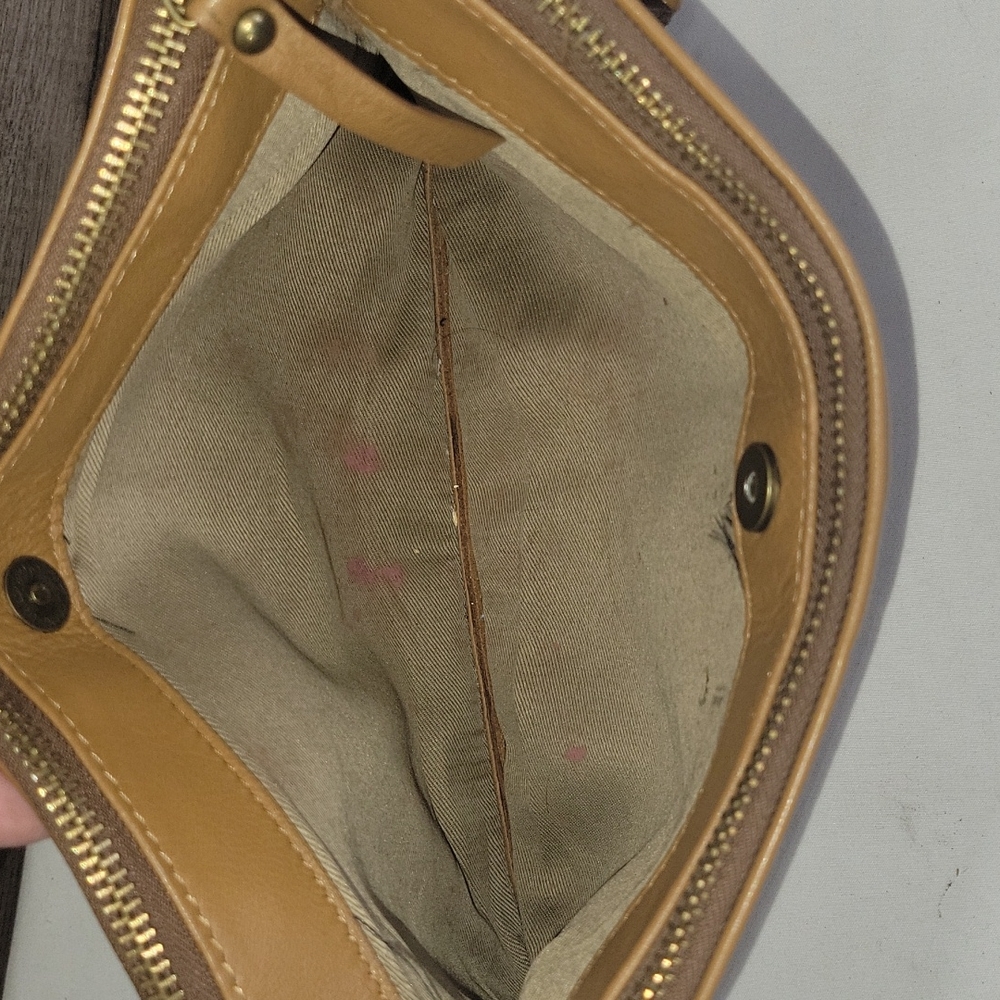 Lucky Brand Small Brown Fringe Leather Crossbody Shoulder Bag - Picture 8 of 12